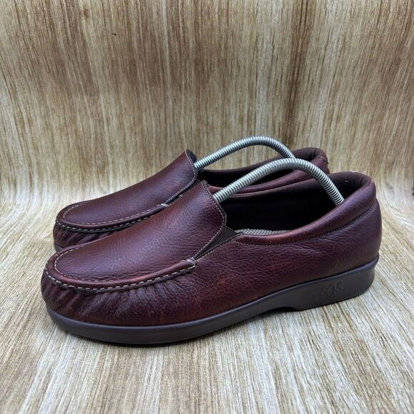 SAS Twin Mulch Women's Size‎ 11 WW Brown Leather Walking Shoes Sneakers Slip On - Picture 3 of 10